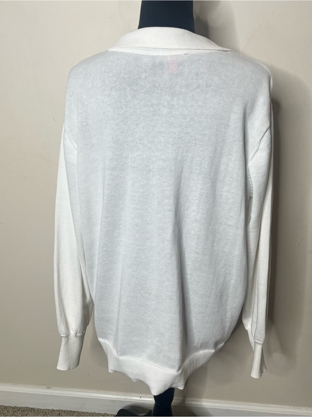 Vince Camuto Whiye V-Neck Polo Collar Women's Pullover Knit Sweater Sz L - Picture 5 of 8